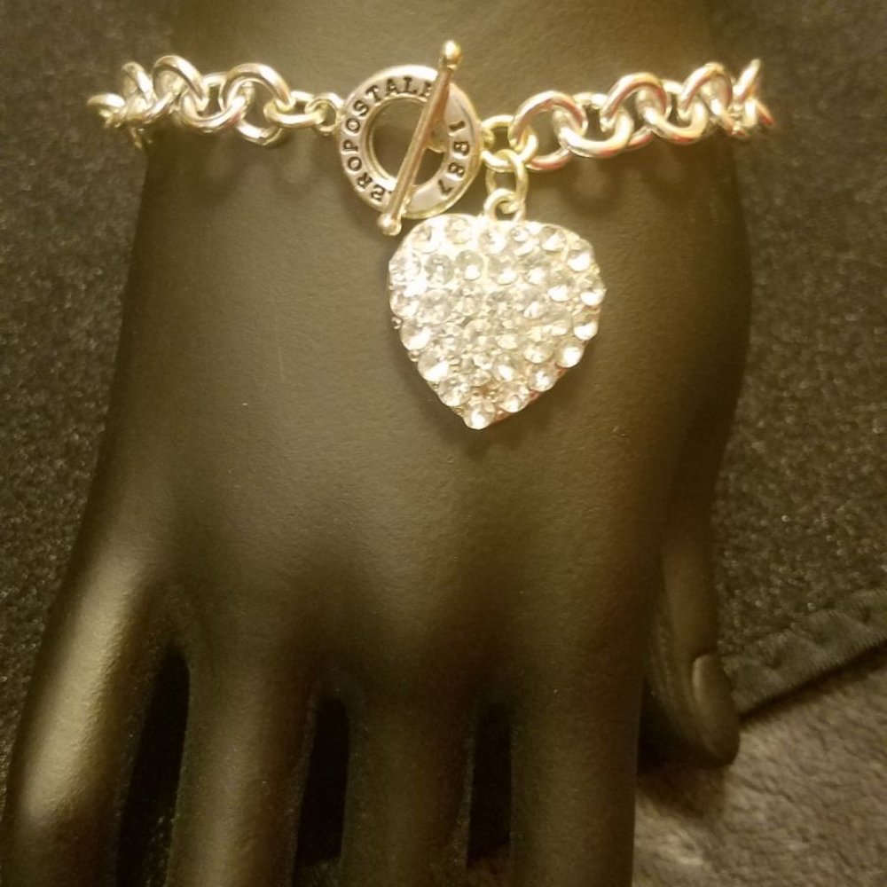 Bracelet Aeropostale heart silver